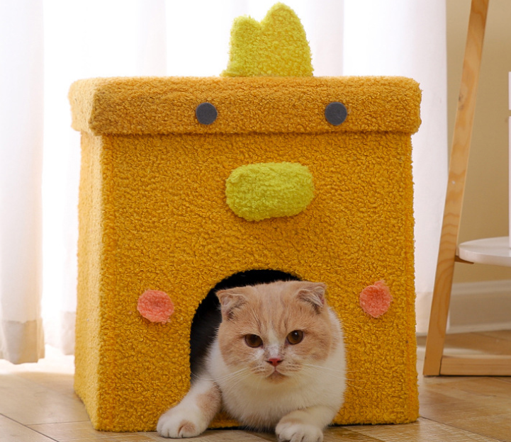 New Collapsible Cat Bed Cat Climbing Frame Double Layer Four Seasons Comfortable Keep Warm Breathable Cat Nest Kawaii Cat House